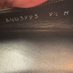 Stuart Weitzman Black Patent Leather Silver Buckle Peep-Toe Flats Photo 8