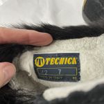 Vtg Fur Sheepskin Tecnica Black Lace Up Ski Snow Boots Sz 42 Shearling Lined Photo 3