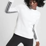 Athleta ‎ 24/7 Striped Crew Sweatshirt - White Black Stripe - Size xs Photo 0