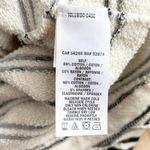 Splendid French Terry Hoodie Sweatshirt Lace-Up Front Cream & Black Stripes, S Photo 10