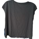 ZARA  Navy Blue Paisley Print Crop Top Womens Size‎ S Velvet Lined Photo 3