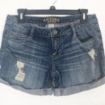 Arizona Jeans Arizona Chic Coquette Distressed Western Rodeo Cowgirl Denim Shorts Juniors 7 Photo 0