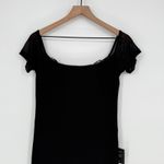 Lulus Faizah Black Mesh Off Photo 3