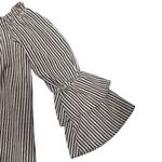 Bobeau Striped Off Shoulder Dress Ruffle Bell Sleeve Casual Everyday Dress Sz S Photo 5