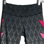 Onzie  Pants Womens Small‎ Medium Hot Yoga Legging Gray Multicolor Triangle Print Photo 2