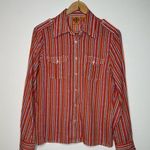 Tory Burch Geometric Print Button Front Blouse Shirt Size 10 Photo 0