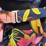 Land’s End Sz 10 Tankini Top Deep Sea Jungle Print Blouson Floral Halter Summer Photo 5