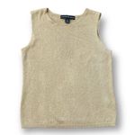 Vintage Josephine Chaus Sweater Neutral Pullover Knit Sleeveless Oatmeal Tan Photo 0