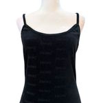 SKIMS Logo Velour Slip Dress in Onyx Black Size Large Photo 4