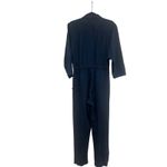 Women’s Vintage 80s Mizz Lizz Snap Button Dark Denim Long sleeve Jumpsuit 11/12 Blue Photo 5