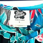 Hilo Hattie Size L‎ 3/4 Sleeve Boat Neck Long Dress Blue Tropical Print Casual Size L Photo 3