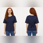 Ava & Viv Ava Viv blue size XLarge womens short sleeve top ties in back Photo 1