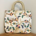 💥 Gold Floral Embroidered Handbag Photo 0