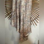 Petal and Pup  Women’s Asymmetrical Satin Cheetah Print Midi Skirt Glam Flowy Photo 7