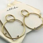 Nordstrom NWT Ettika Gold Hoop Earrings with Crystals Photo 0