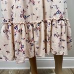 Japna  Pink Floral Smocked‎ Boho Flowy Maxi Dress Size S Cottagecore Coquette Photo 5