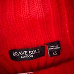 Brave Soul  Red Women's Cowl Neck Sweater Photo 2