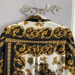 Black & Gold Baroque Print Shirt Photo 9