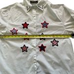 Christopher & Banks Vintage Christopher banks womens American flags star embroidered button up shirt Photo 1