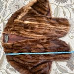 Vintage Fur Capelet Stole Cape Wrap Shawl with POCKETS Brown Size M Photo 9