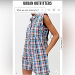 Urban Outfitters Zoey Check Madras Plaid Sleeveless Shorts Romper Playsuit Photo 1