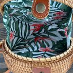 Round Rattan Purse Brown Photo 2