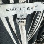 Purple Snow Black & white striped strapless cropped wide leg jumpsuit w/ pockets size medium Photo 5