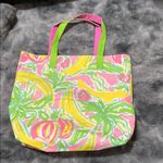 Lilly Pulitzer  Pink and Green Tropical Tote Bag NWOT Photo 2