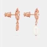 Christian Dior Dior D-Millefiori Earrings Matte Pink-Finish Metal and White Resin Pearls Photo 9