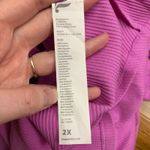 Fabletics  High Neck Ribbed Tank Top Sleeveless Electric Orchid Purple Size‎ 2X Photo 5