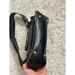 Perlina Vintage  Patent Leather Purse Shoulder Bag Black Pockets Shiny Zip Casual Photo 5