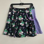Romwe Kawaii Cartoon Graphic Pleated Skirt With Chain Women's Size L Photo 0