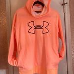 Under Armour  Womens Neon Orange Loose Fit Hoodie Sweatshirt Size M Fleece Interi Photo 5