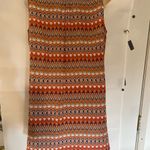 Fig and Flower Sleeveless Multicolor Geometric Blouse Orange Size M Photo 1