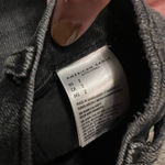 American Eagle Black Utility Denim Mom Shorts Photo 5