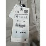 ZARA  The City Trouser Slim Fit Stretch Khaki Beige Casual Chino Pants Women's 29 Photo 6