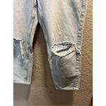 Mom High Rise Light Blue Jeans Ripped Knees Woman’s Size 18 Regular Photo 2