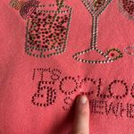 American Vintage Vintage Y2K “it’s 5 o’clock somewhere” rhinestone bedazzled cotton tshirt medium Photo 7