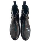 FitFlop  Laila Double Buckle Patent Leather "Berry" Dark Purple Brown Ankle Boots Photo 1