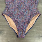 J.Crew x Liberty of London Plunge V Neck Swimsuit Tropical Prince Paisley Sz.12 Photo 4