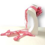 Free People Spring Summer Picnic Flower Necklace in Red Gingham Country Dainty Photo 9