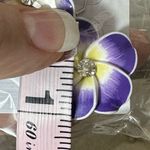 Purple and Yellow Floral‎ Earrings Photo 5