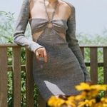 Solid & Striped The Tilly Dress Ribbed Cut-Out Bodycon NWT Size Medium Photo 6