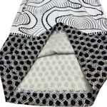 Vintage 60s Needle Craft Graphic Maxi Dress Black White Print Long Sleeve Bow Size XS Photo 8