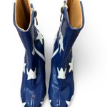 Blue platform ankle boots with white stars wonderwoman go go women’s size 8 Photo 6