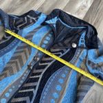 Source Unknown Women's 2 in 1 Reversible Jacket Tapestry‎ Blue Black with Metal Button M Witchy Photo 5