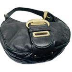 Michael Kors Black Soft Leather Morgan Hobo Gold Hardware Top Zip Bag Photo 1