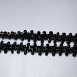 Vintage Huichol Beaded Necklace, Mexican traditional dress dancer Black Photo 4