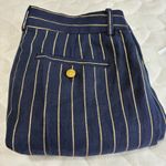 Ralph Lauren LAUREN‎  Shorts Womens Size 10 Blue Gold Pinstripe Gold Button Photo 8