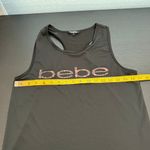 Bebe Sport Leopard Logo Cropped Racerback Tank Top Women's Size Small Photo 6
